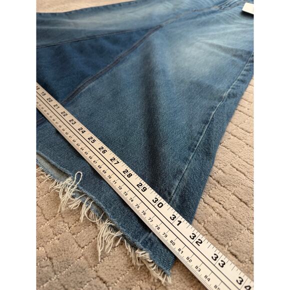 NWT FRAME The Dorothy Slowpoke Blue Denim A-Line Skirt Size 25 - Picture 12 of 13